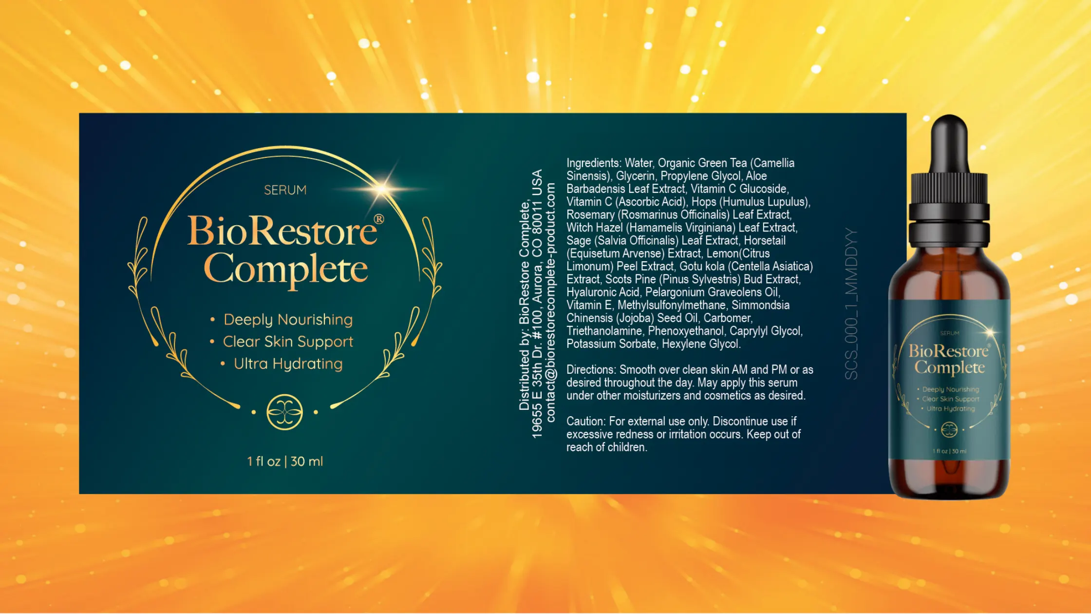 BioRestore Complete supplement facts