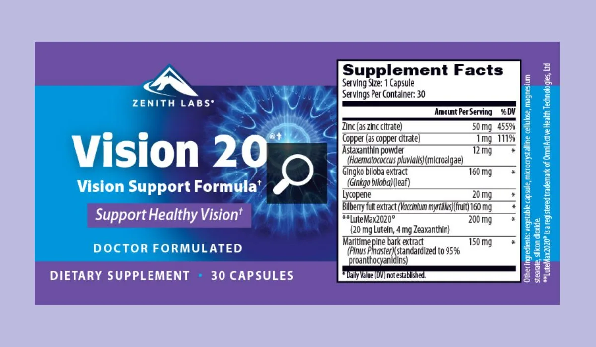 Vision 20 Supplement Facts