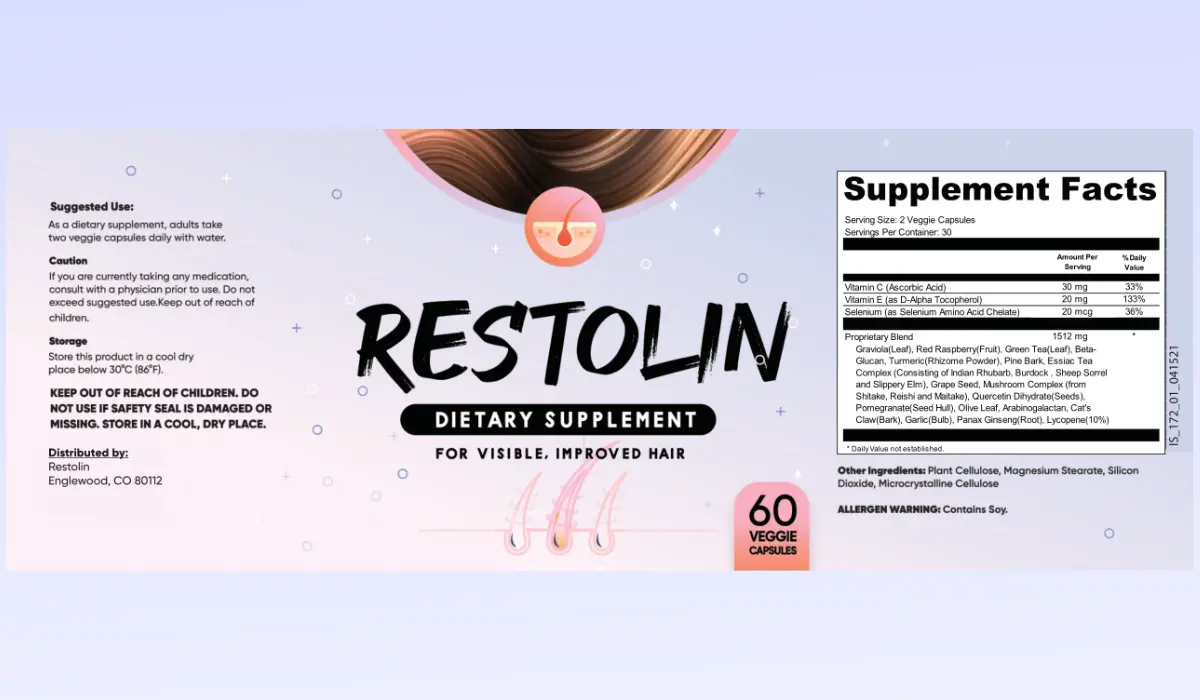 Restolin Supplement Facts