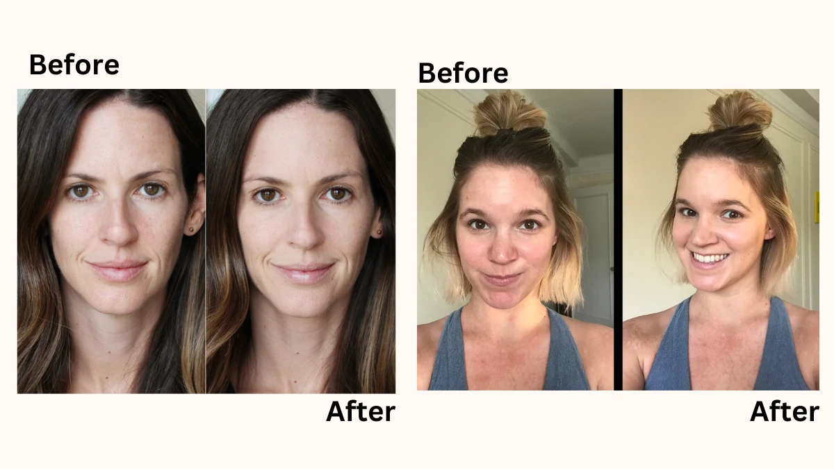 Universal Tinted Moisturizer SPF 46 before and after