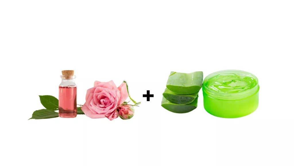 Aloe Vera Gel And Rose Water