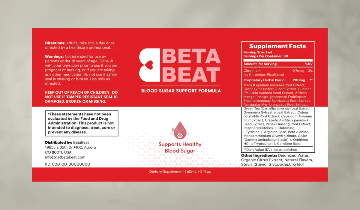 BetaBeat Supplement Facts
