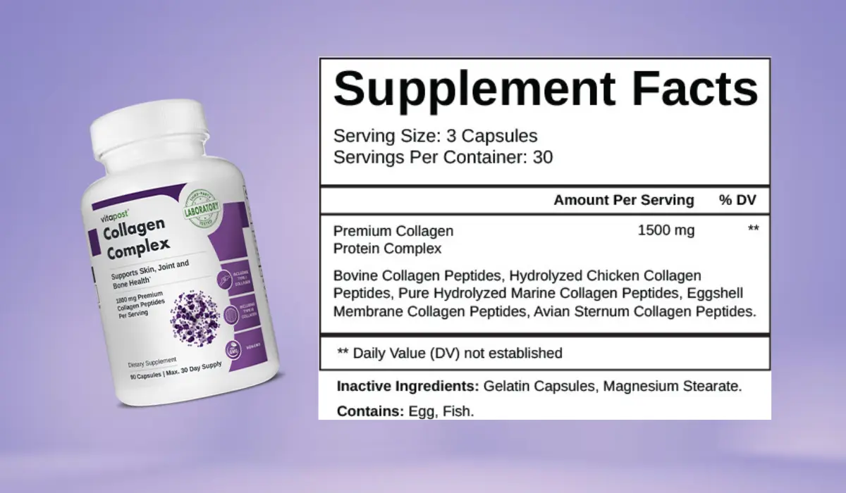 Collagen Complex Supplement Facts
