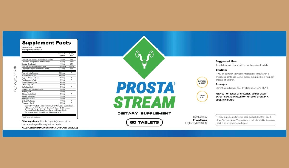 ProstaStream Supplement Facts